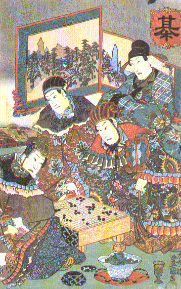 [kopie stare kresby zobrazujici hru go]