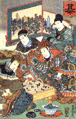 [kopie star� kresby zobrazuj�c� hru go]